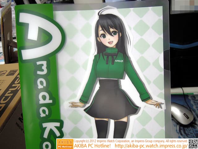Amada Kokoro, AMD Japan's unofficial support character (2012 promotional artwork)